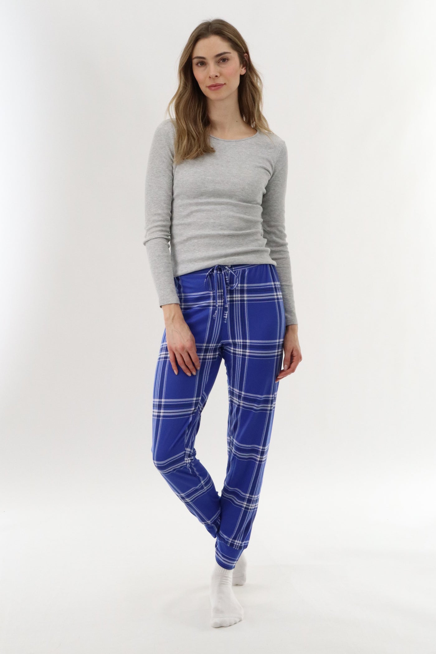 Canada Weather Gear Jogger Pajama Pants - Blue - Womens Pajamas - Fairweather