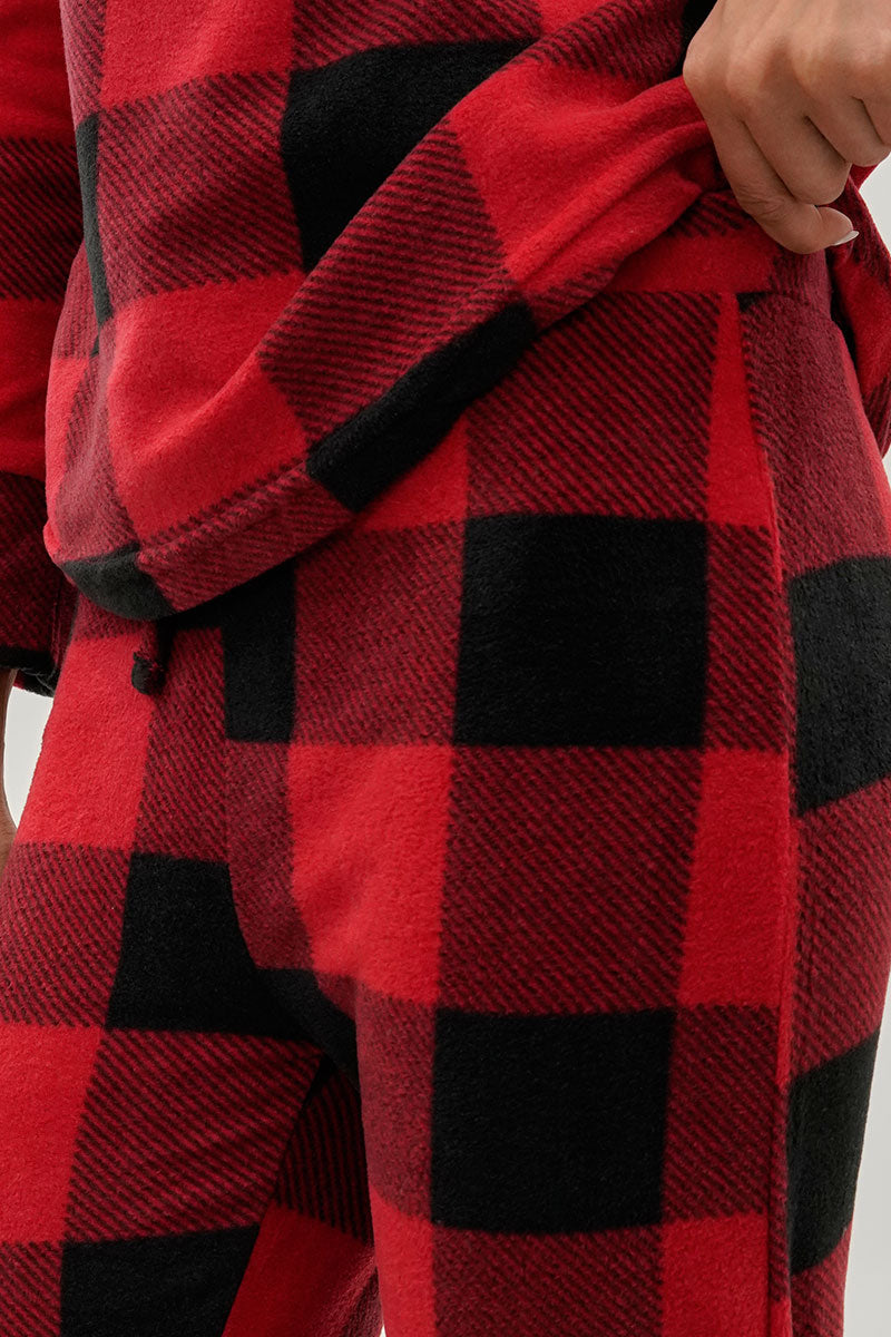 Canada Weather Gear Plaid Jogger Pajama Pants - Red - Womens Pajamas - Fairweather