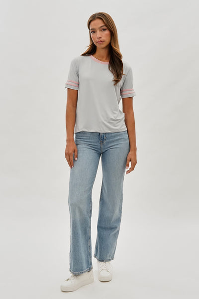 Stylexchange Vintage Striped Ringer Tee - Grey - Womens Tees & Tank Tops - Fairweather