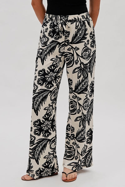 International INC Company Floral Wide Leg Pants - Cream - Womens Pants - Fairweather