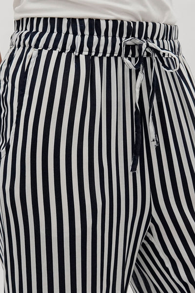 International INC Company Striped Wide Leg Pants - Black - Womens Pants - Fairweather