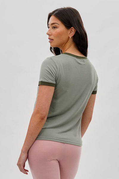 Stylexchange Vintage Nashville Graphic Ringer Tee - Olive - Womens Tees & Tank Tops - Fairweather