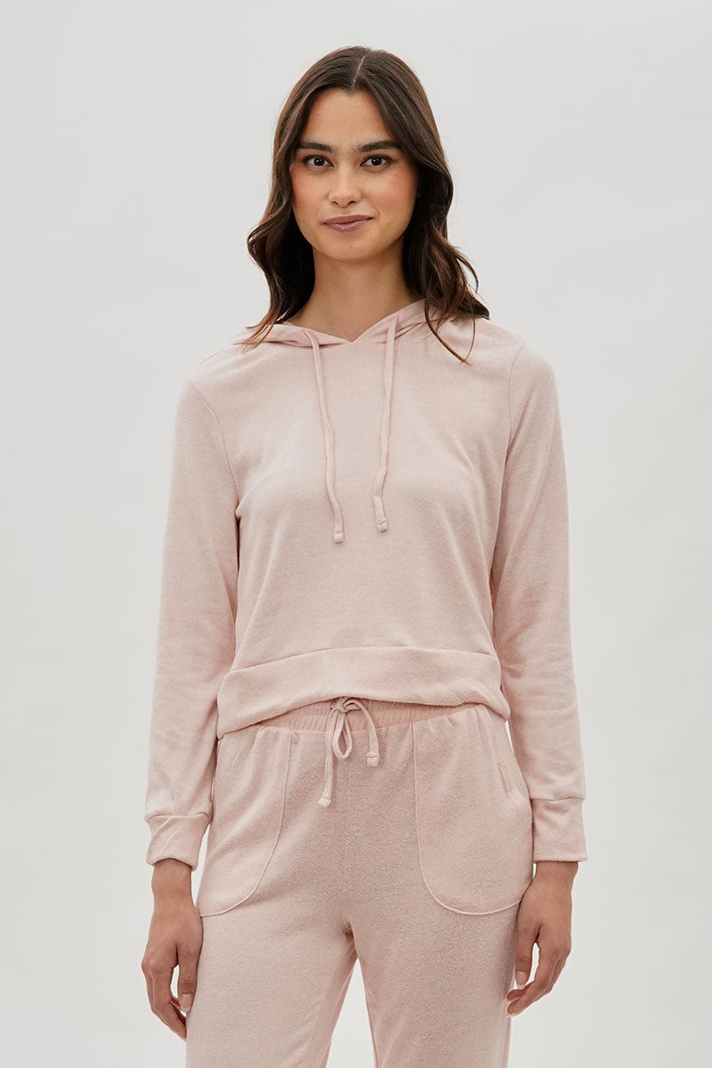 Fahrenheit Cropped Pullover Hoodie - Blush - Womens Hoodies & Sweatshirts - Fairweather