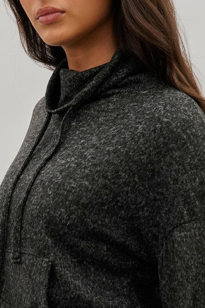 Fahrenheit Cowl Neck Sweatshirt - Black - Womens Hoodies & Sweatshirts - Fairweather