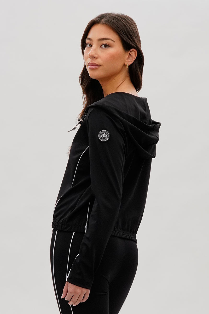 Super Triple Goose Cropped Active Hoodie - Black - Womens Hoodies & Sweatshirts - Fairweather