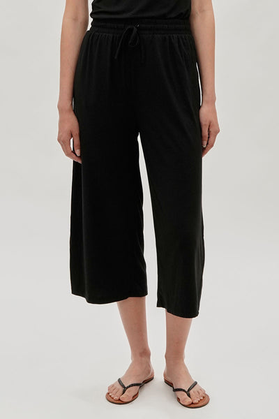 International INC Company Tie Waist Cropped Pants - Black - Womens Pants - Fairweather
