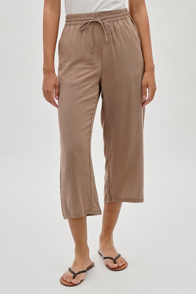 International INC Company Cropped Tie Waist Pants - Taupe - Womens Pants - Fairweather