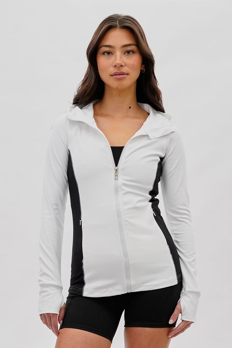 Canada Weather Gear Zip Up Yoga Lightweight Jacket - White - Womens Lightweight Jackets - Fairweather