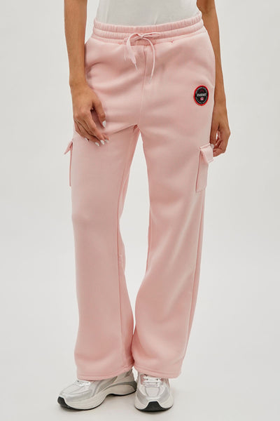 Fahrenheit Wide Leg Cargo Sweatpants - Blush - Womens Joggers & Sweatpants - Fairweather