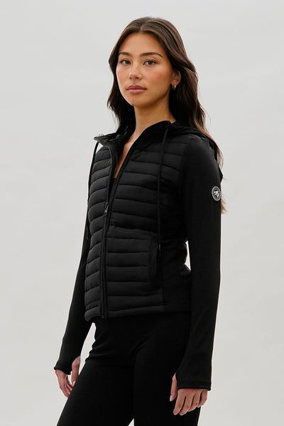 Super Triple Goose Puffer Active Lightweight Jacket - Black - Womens Hoodies & Sweatshirts - Fairweather
