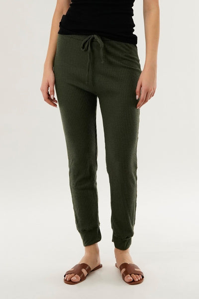 International INC Company Waffle Knit Joggers - Green - Womens Joggers & Sweatpants - Fairweather