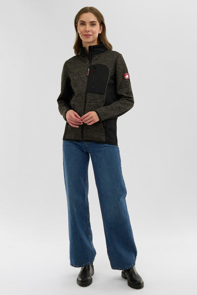 Canada Weather Gear Fleece Zip Up Lightweight Jacket - Olive - Womens Lightweight Jackets - Fairweather