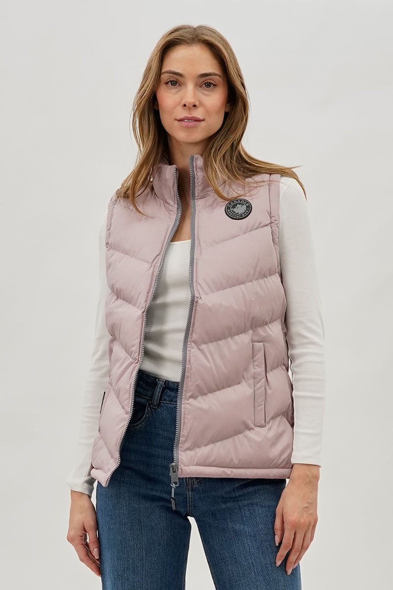 Gilet matelassé à chevrons Canada Weather Gear - Blush