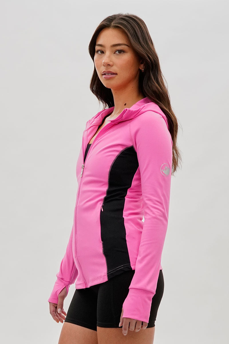 Canada Weather Gear Zip Up Yoga Lightweight Jacket - Pink - Womens Lightweight Jackets - Fairweather