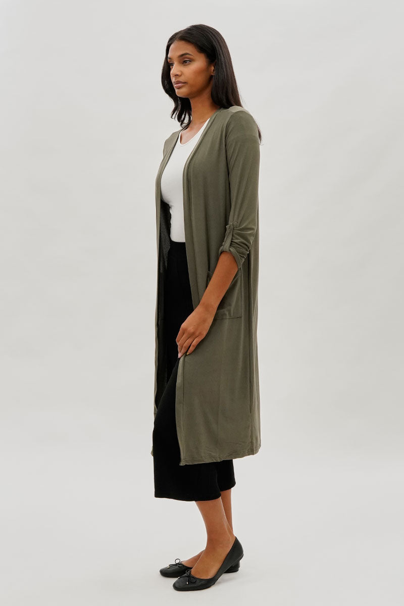 Open Front Lightweight Duster Cardigan