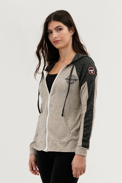 Fahrenheit Lightweight Zip Up Hoodie - Cream - Womens Hoodies & Sweatshirts - Fairweather