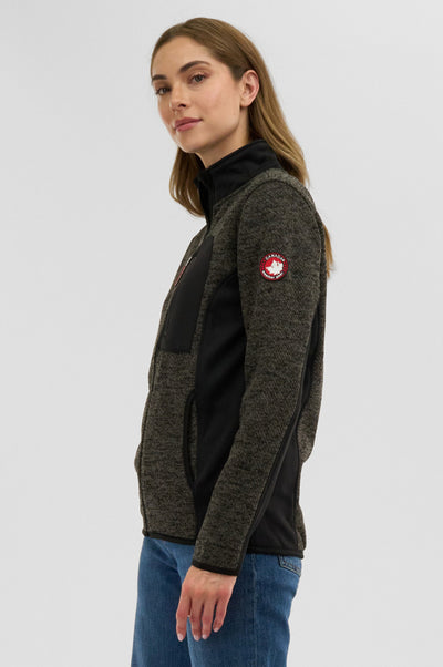 Canada Weather Gear Fleece Zip Up Lightweight Jacket - Olive - Womens Lightweight Jackets - Fairweather