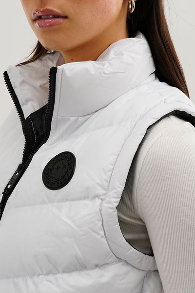 Canada Weather Gear Chevron Puffer Vest - White - Womens Vests - Fairweather