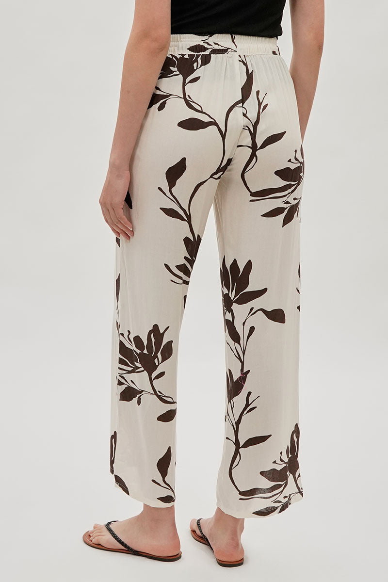 International INC Company Leaf Print Wide Leg Pants - White - Womens Pants - Fairweather
