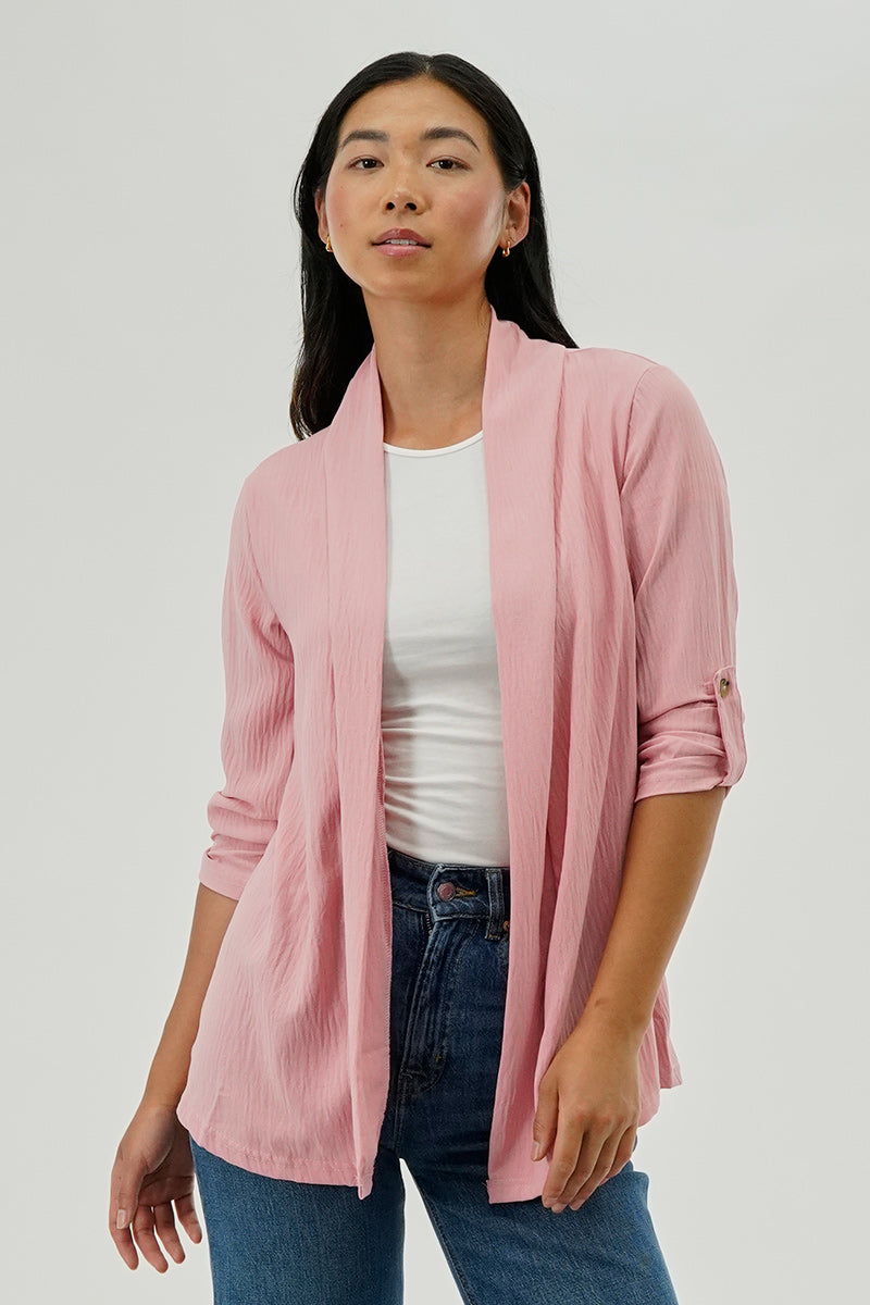 Urbanology Lightweight Wrap Cardigan - Pink - Womens Cardigans - Fairweather
