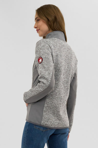Canada Weather Gear Fleece Zip Up Lightweight Jacket - Grey - Womens Lightweight Jackets - Fairweather