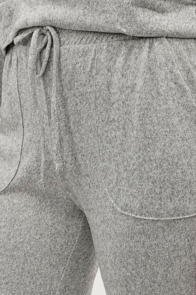 Fahrenheit Tie Waist Knit Joggers - Grey - Womens Joggers & Sweatpants - Fairweather