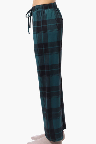 Canada Weather Gear Plaid Wide Leg Pajama Bottoms - Teal - Womens Pajamas - Fairweather