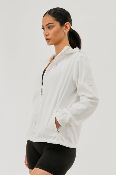 Canada Weather Gear Hooded Zip Up Lightweight Jacket - White - Womens Lightweight Jackets - Fairweather