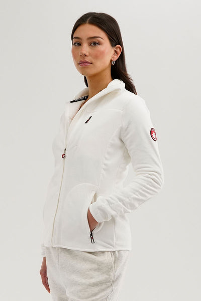 Canada Weather Gear Fleece Zip Up Lightweight Jacket - White - Womens Lightweight Jackets - Fairweather