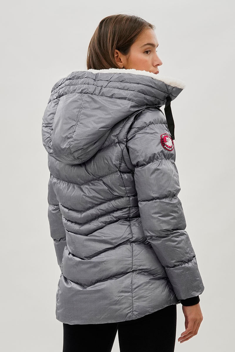 Canada Weather Gear Zip Off Sleeve Bomber Jacket - Grey - Womens Bomber Jackets - Fairweather