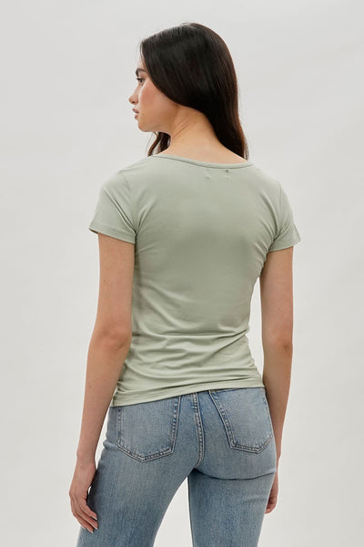 Costa Blanca Square Neck Tee - Mint - Womens Tees & Tank Tops - Fairweather