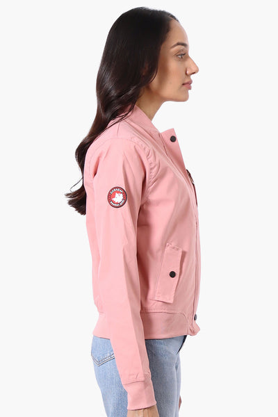 Canada Weather Gear Basic Zip Up Bomber Lightweight Jacket - Pink - Womens Lightweight Jackets - Fairweather
