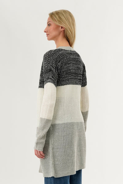 Stylexchange Colour Block Knit Cardigan - Black - Womens Cardigans - Fairweather