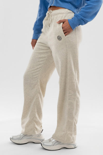 Fahrenheit Wide Leg Fleece Sweatpants - Beige - Womens Joggers & Sweatpants - Fairweather