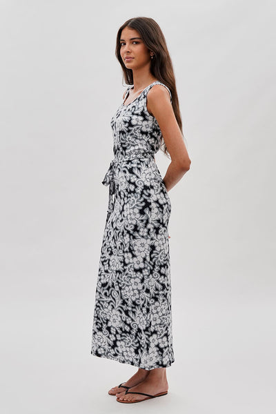 International INC Company Floral Print Maxi Dress - Black - Womens Maxi Dresses - Fairweather