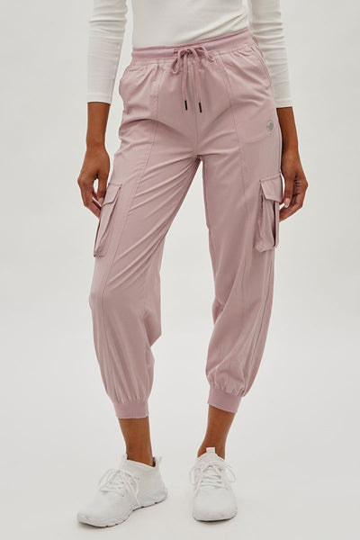 Canada Weather Gear Tie Waist Cargo Joggers - Pink - Womens Joggers & Sweatpants - Fairweather