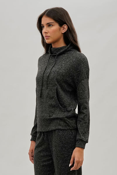 Fahrenheit Cowl Neck Sweatshirt - Black - Womens Hoodies & Sweatshirts - Fairweather