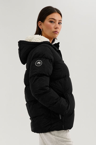 Super Triple Goose Colour Block Bomber Jacket - Black - Womens Bomber Jackets - Fairweather