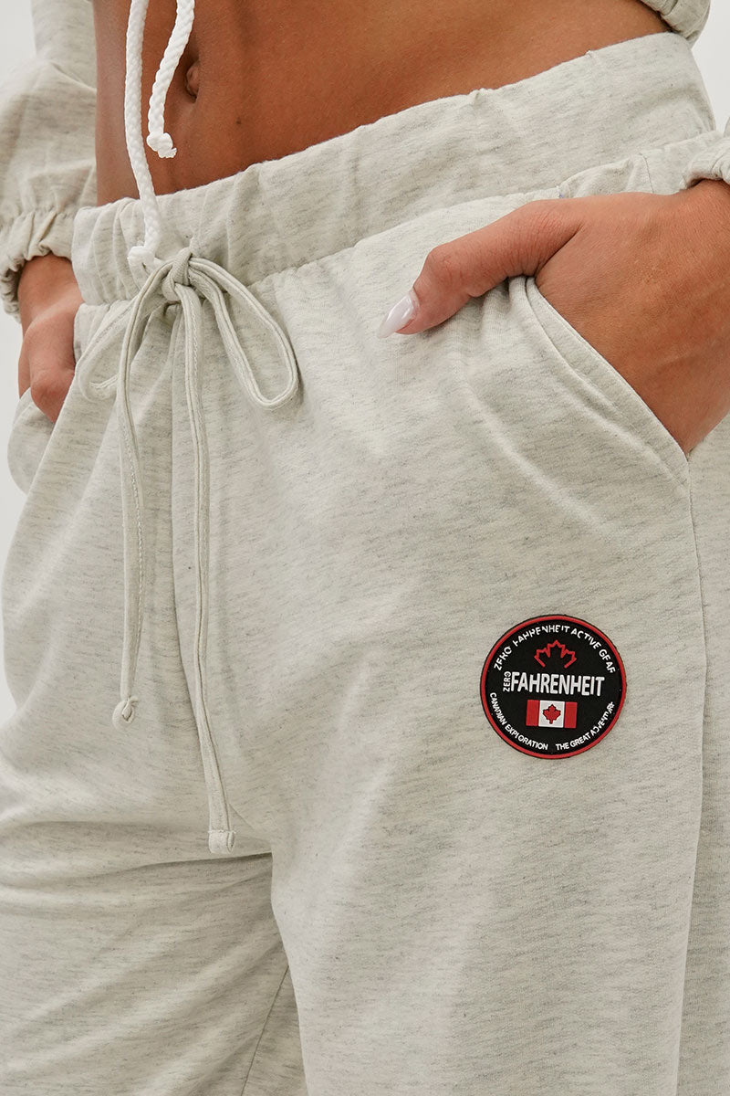 Fahrenheit Wide Leg Drawstring Sweatpants - Cream - Womens Joggers & Sweatpants - Fairweather