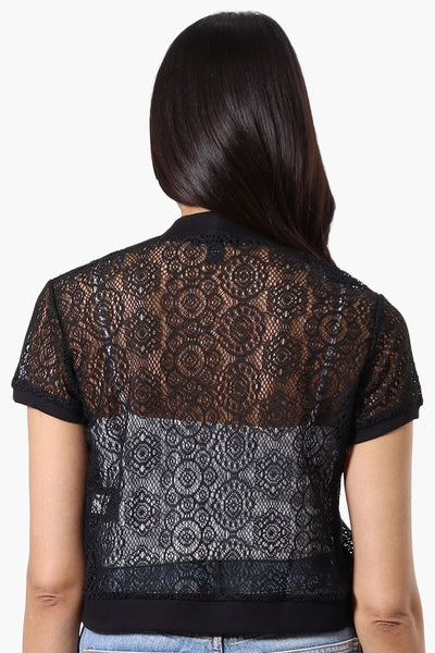 Impress Open Lace Shrug Cardigan - Black - Womens Cardigans - Fairweather
