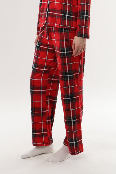Canada Weather Gear Wide Leg Plaid Pajama Pants - Red - Womens Pajamas - Fairweather