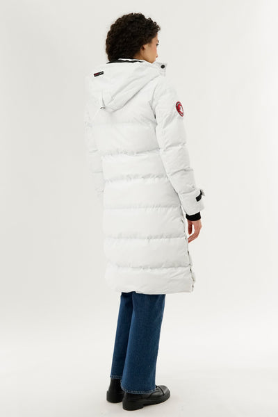 Canada Weather Gear Quilted Maxi Parka Jacket - White - Womens Parka Jackets - Fairweather