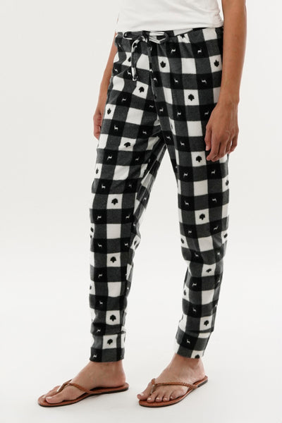Canada Weather Gear Plaid Pajama Pants - Black - Womens Pajamas - Fairweather