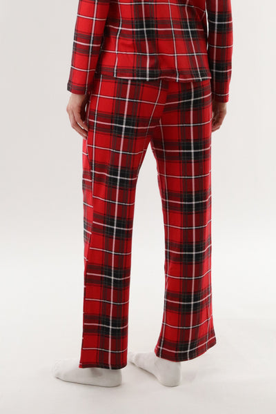 Canada Weather Gear Wide Leg Plaid Pajama Pants - Red - Womens Pajamas - Fairweather