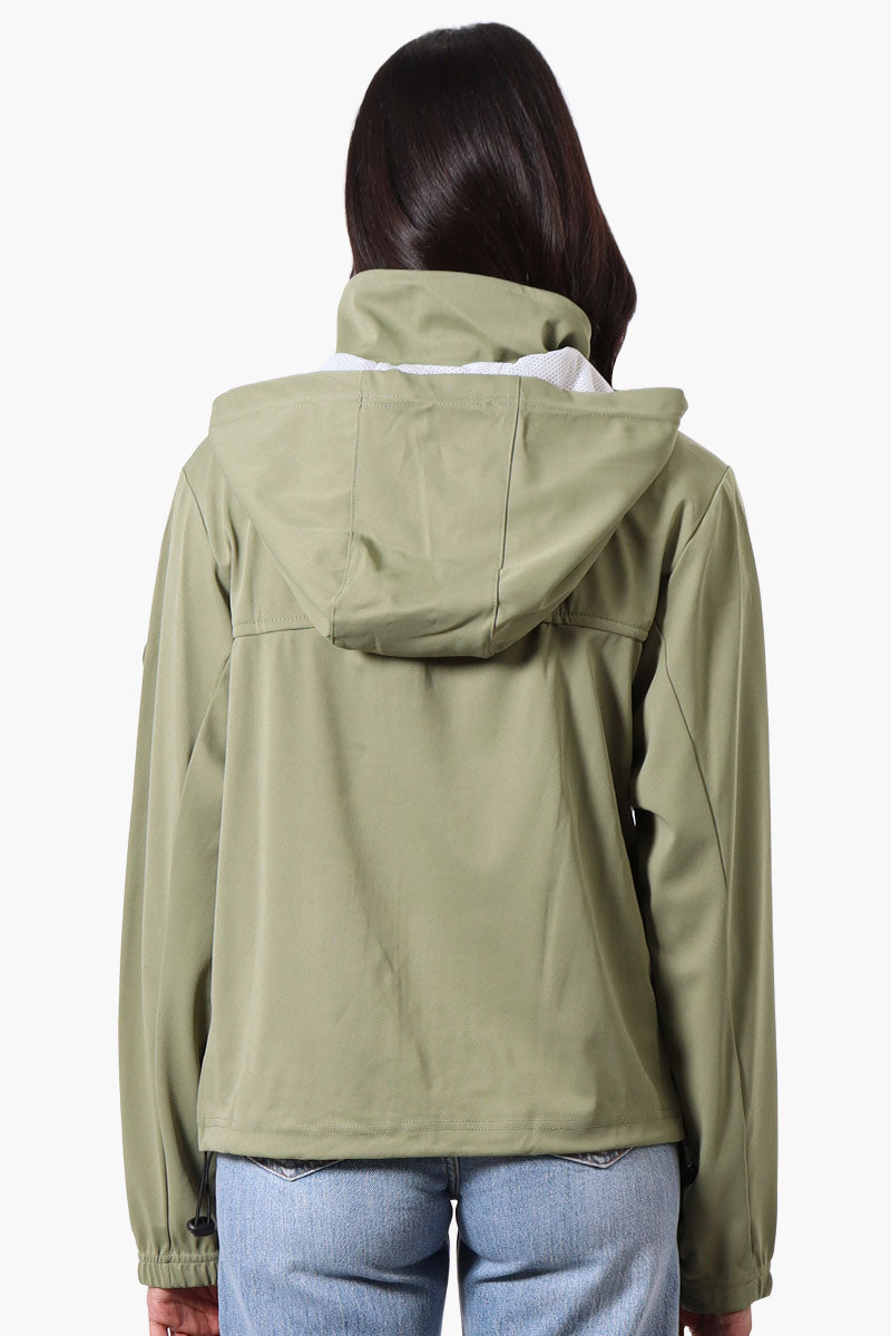 Canada Weather Gear Hooded 4 Pocket Zip Up Lightweight Jacket - Olive - Womens Lightweight Jackets - Fairweather