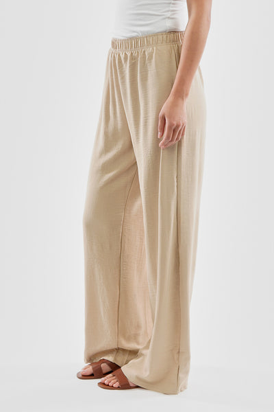 Stylexchange Vintage Solid Basic Palazzo Pants - Cream - Womens Pants - Fairweather