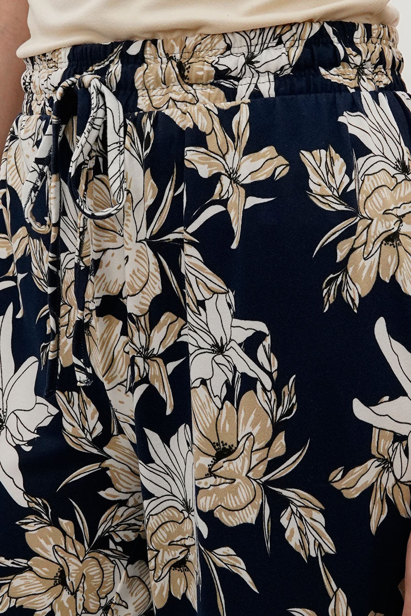International INC Company Floral Wide Leg Pants - Navy - Womens Pants - Fairweather