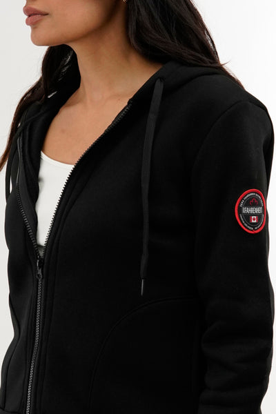 Fahrenheit Classic Zip Up Hoodie - Black - Womens Hoodies & Sweatshirts - Fairweather
