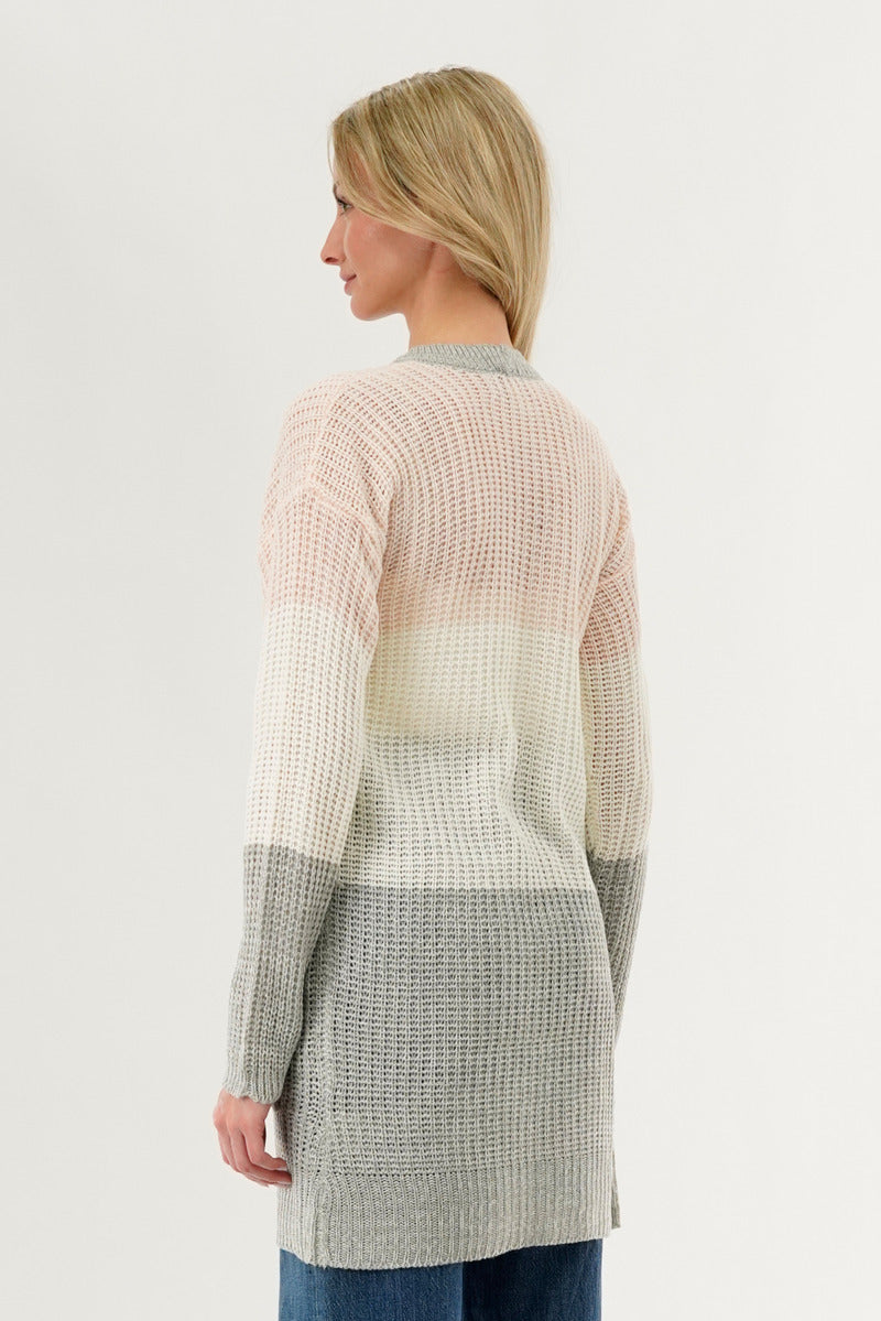 Stylexchange Colour Block Knit Cardigan - Pink - Womens Cardigans - Fairweather