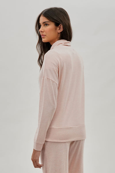 Fahrenheit Cowl Neck Sweatshirt - Blush - Womens Hoodies & Sweatshirts - Fairweather